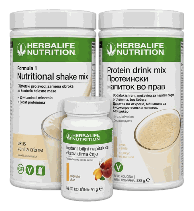 TRIO paket — šejk, protein i čaj
